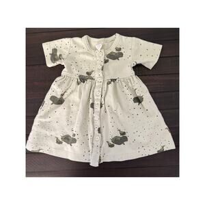 Kate Quinn 100% Organic Cotton Green Manatee Dress 6-12months